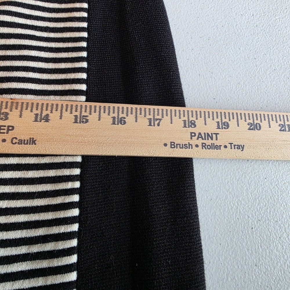 J. McLaughlin Knit Black White Midi Sweater‎ Dress Womens Small Preppy Career - Picture 7 of 8